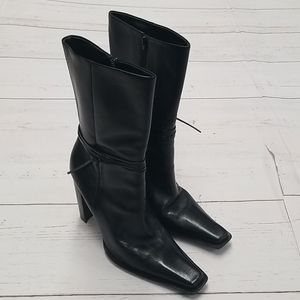 Dolce Vita Black Leather Heeled Boot